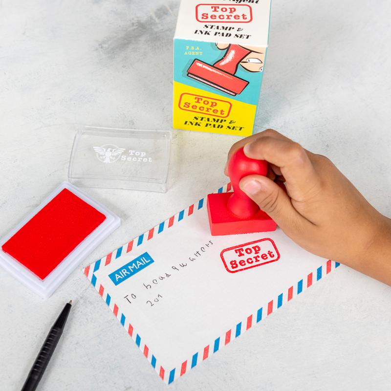 Rex London Top Secret Stamp & Ink Pad Set