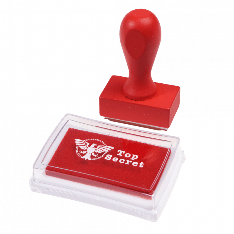 Rex London Top Secret Stamp & Ink Pad Set