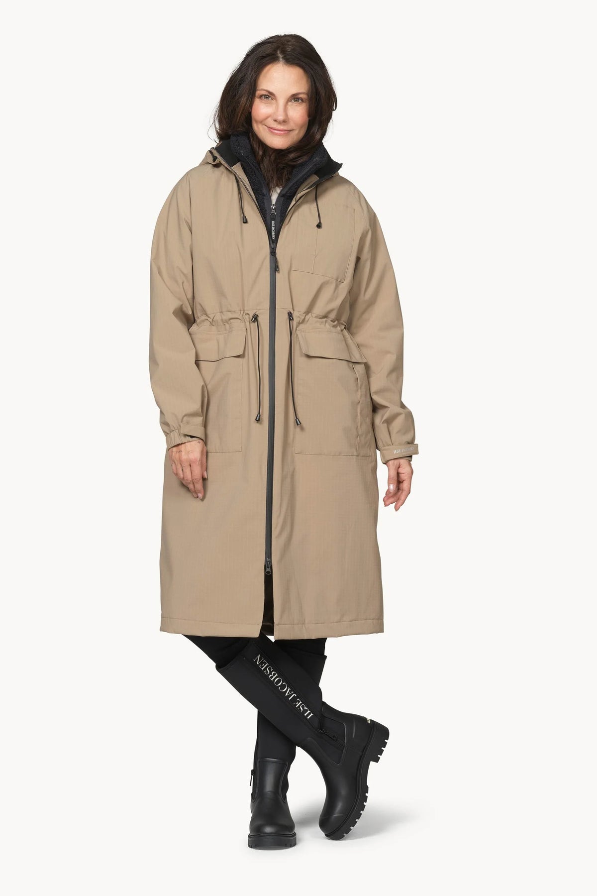 Ilse Jacobsen Thermal Rain Jacket, Greige