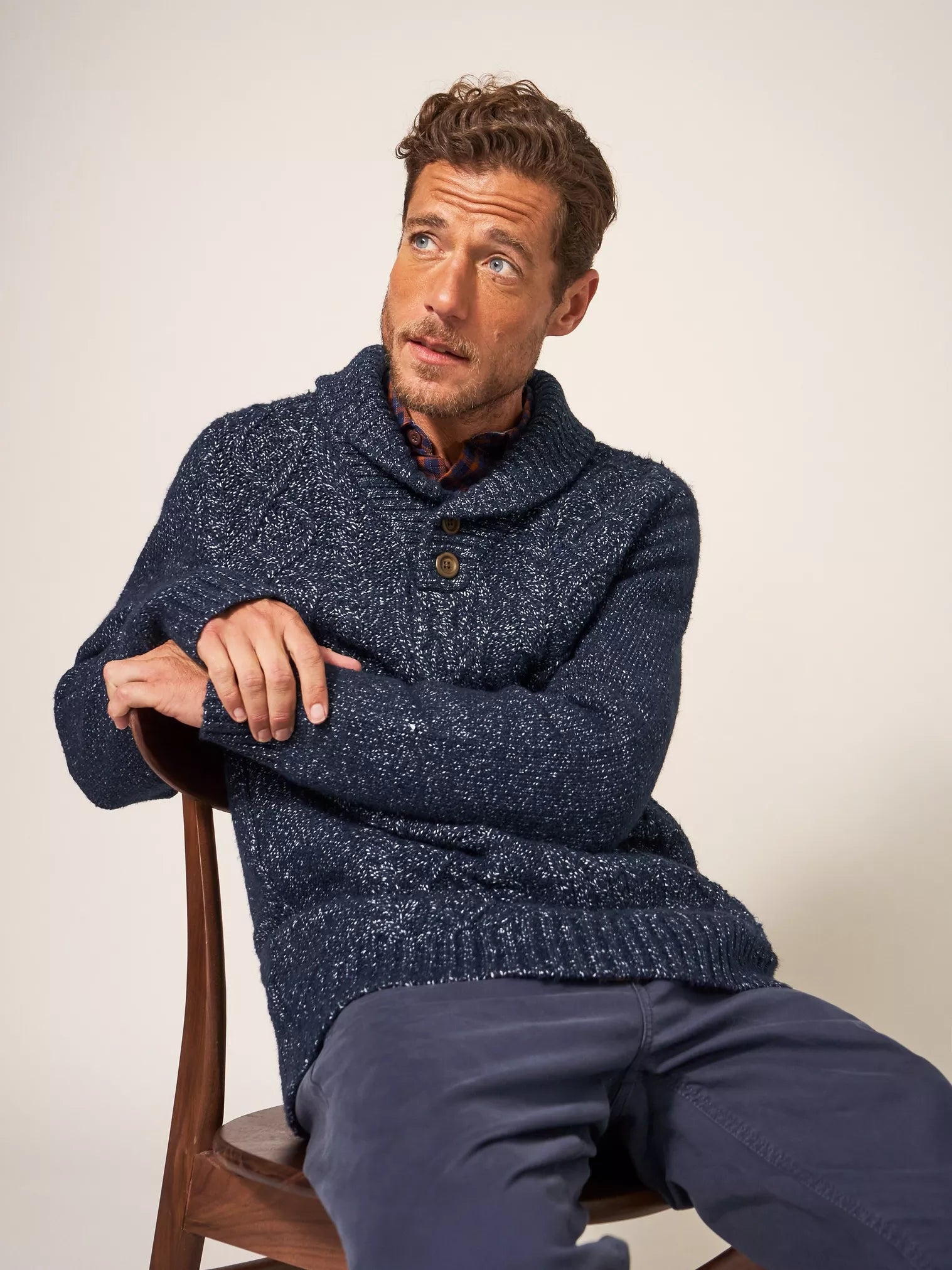 White Stuff | Twisted Cable Knit | Dark Navy