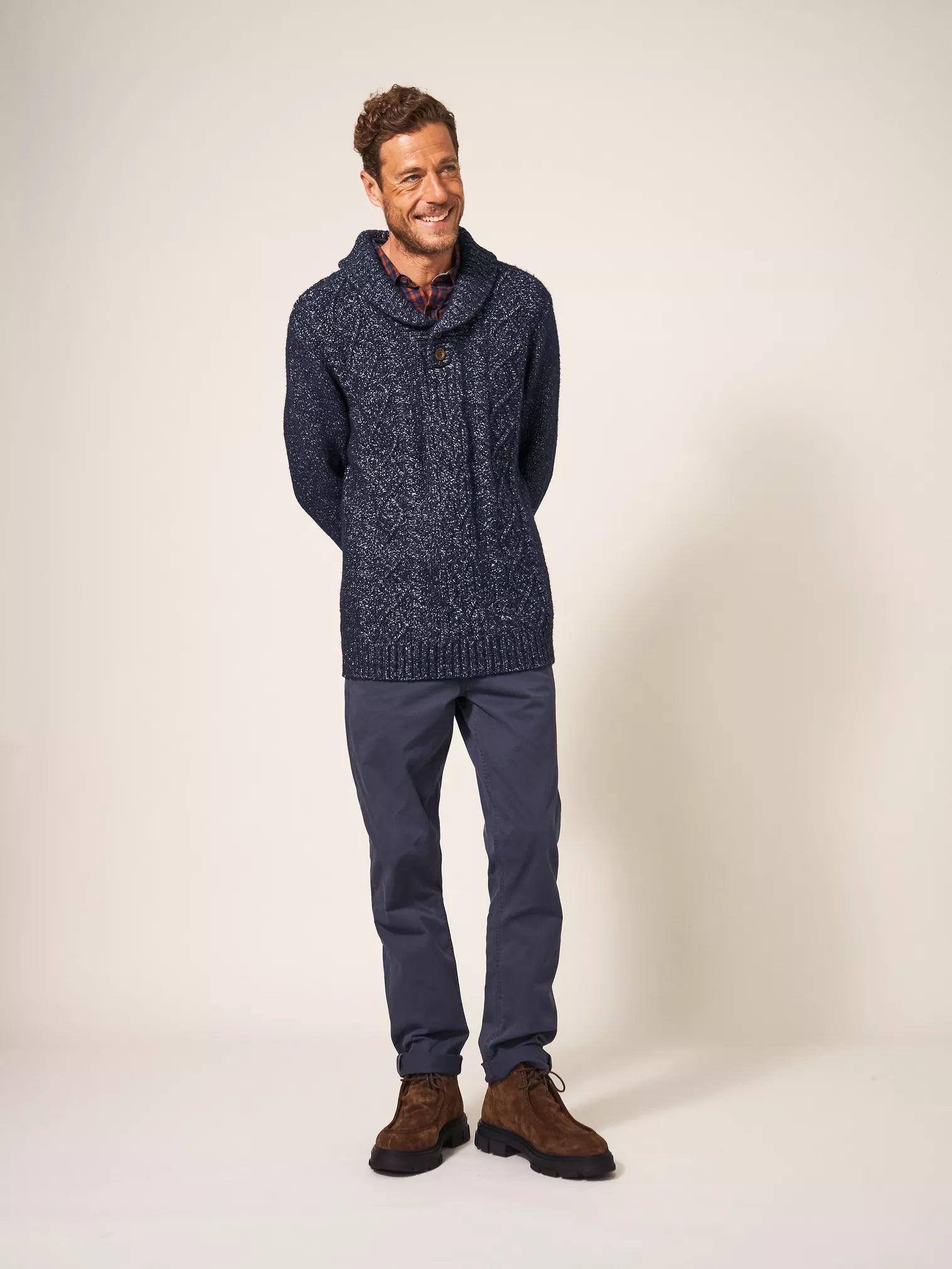 White Stuff | Twisted Cable Knit | Dark Navy