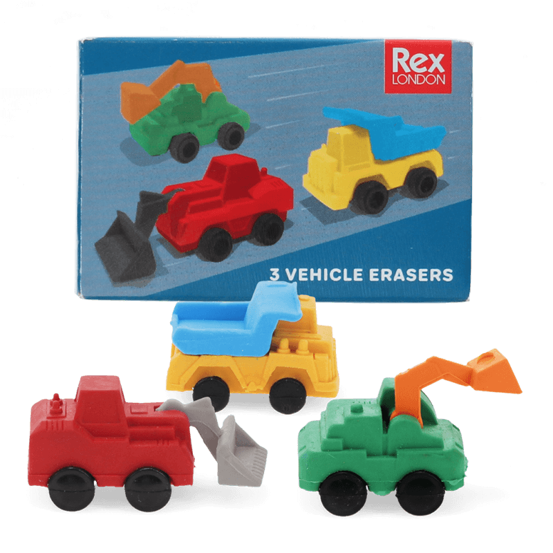 Rex London Construction Vehicle Erasers