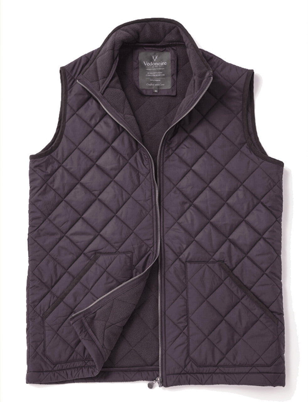 Vedoneire | Fleece Lined Quilt Gilet | Purple