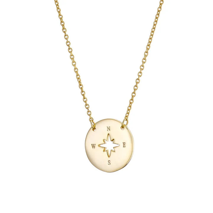 Mary-K Gold Cutout Compass Necklace