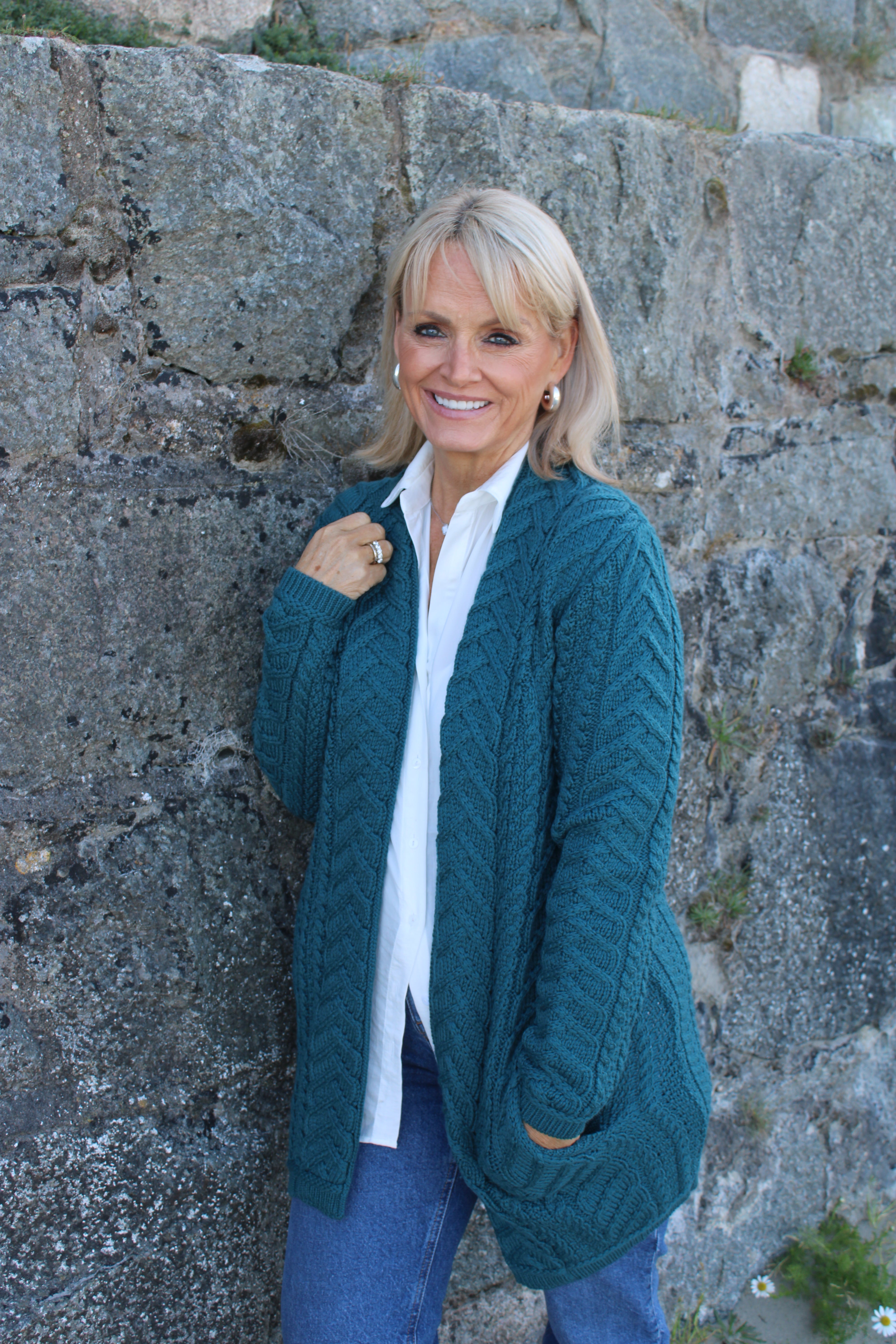Supersoft Edge to Edge Cardigan , Teal