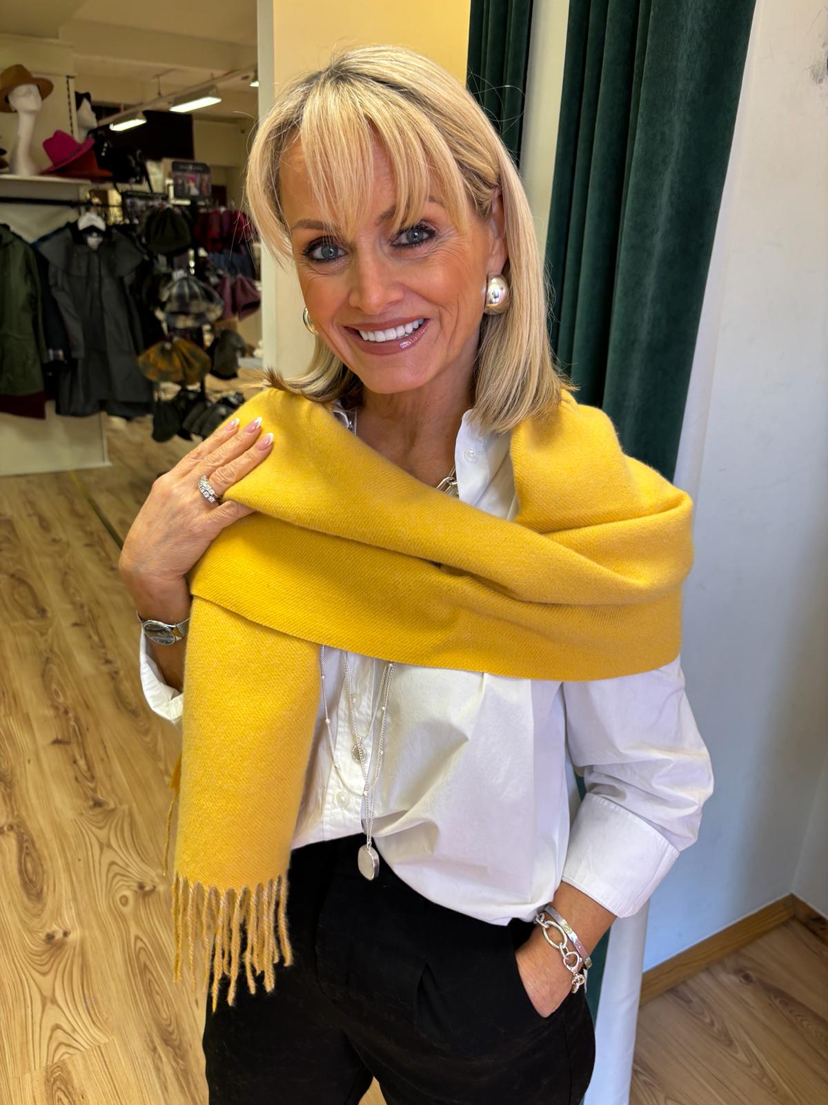 Cashmere Blend Scarf , Yellow