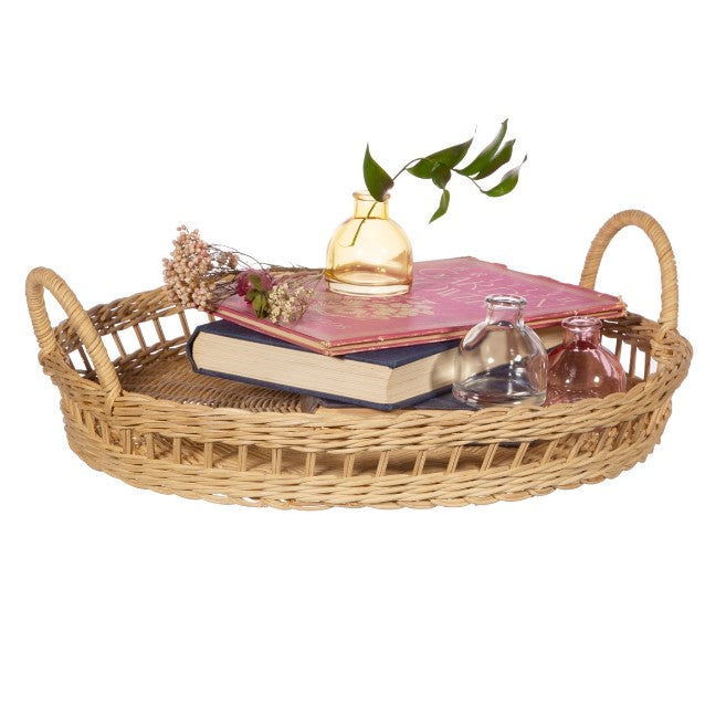 Sass and Belle | Round Rattan Tray
