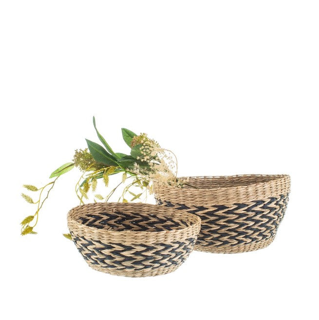 Sass and Belle | Black Chevron Bowls Set of 2