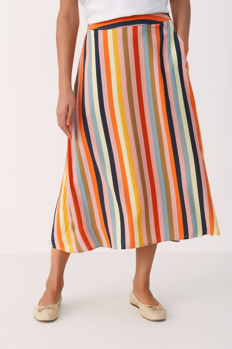 Part Two | Bisera Stripe Skirt | Multi
