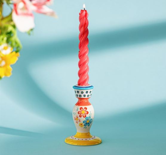 Sass & Belle | Folk Floral Candlestick Holder