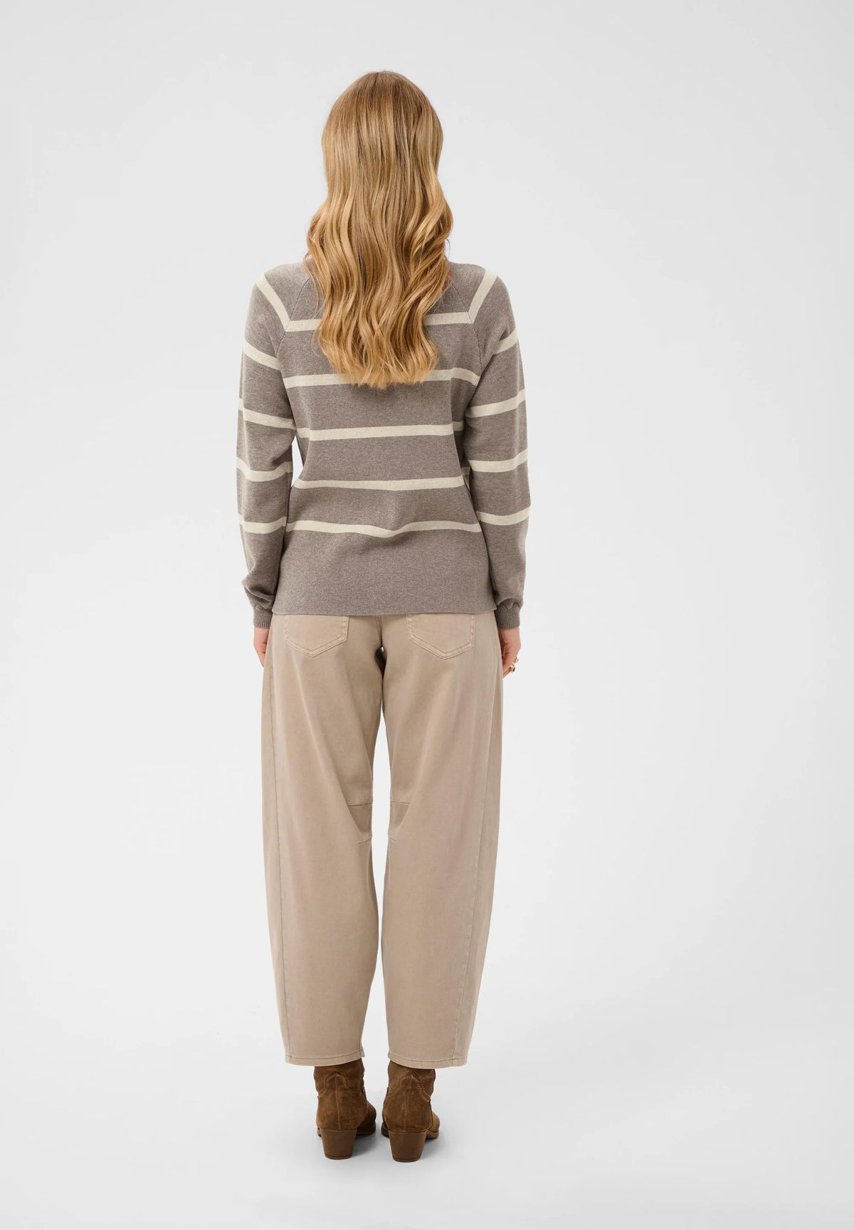 Cream Dela Button Pullover