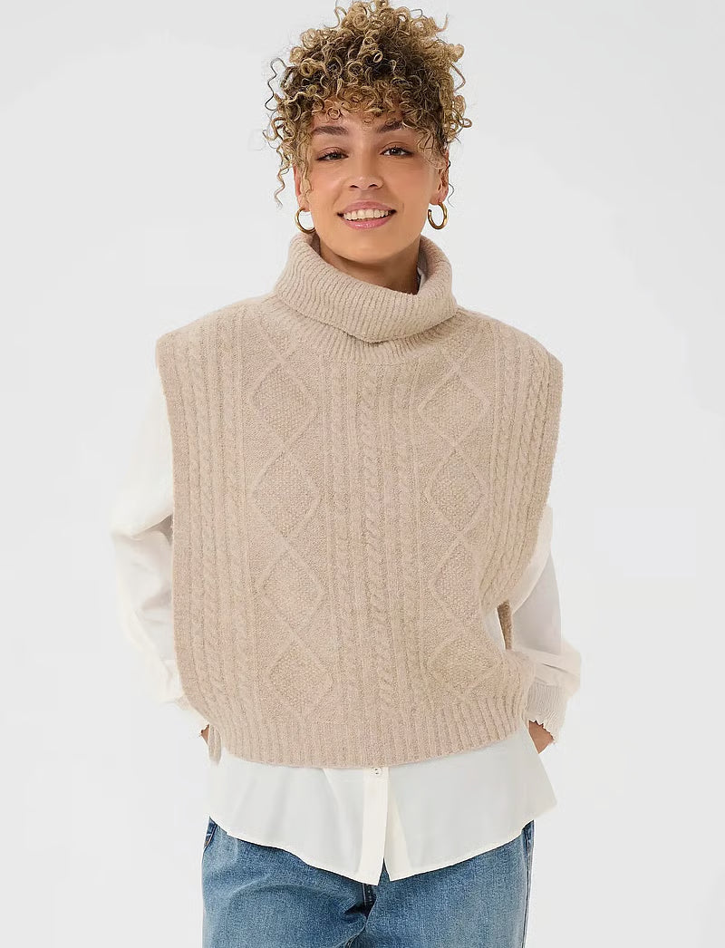 Cream Frina Knit Slipover