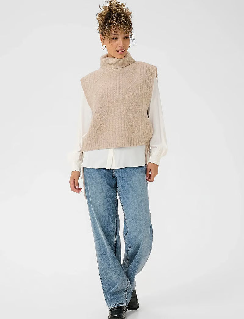 Cream Frina Knit Slipover