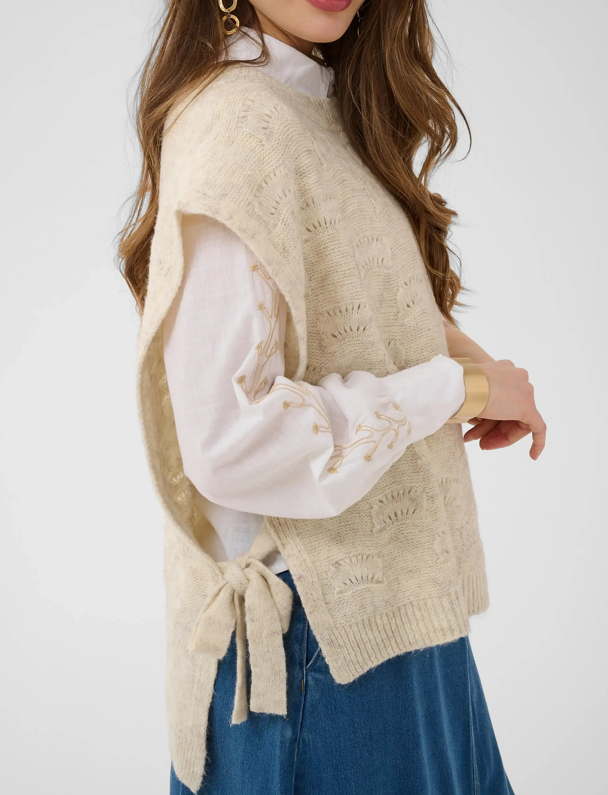 Cream Haggie Knit Slipover