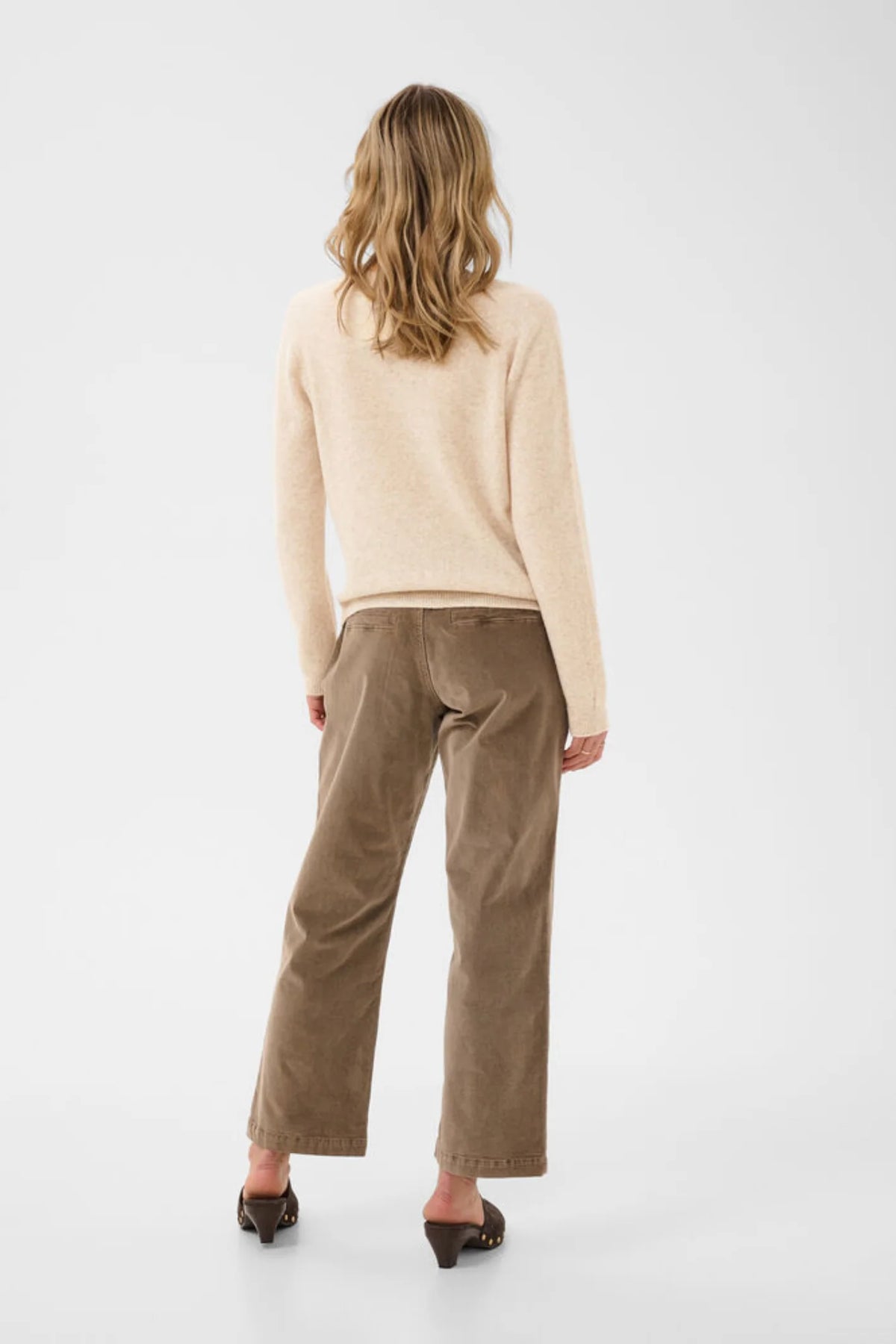 Cream Mela Wool Knit Pullover