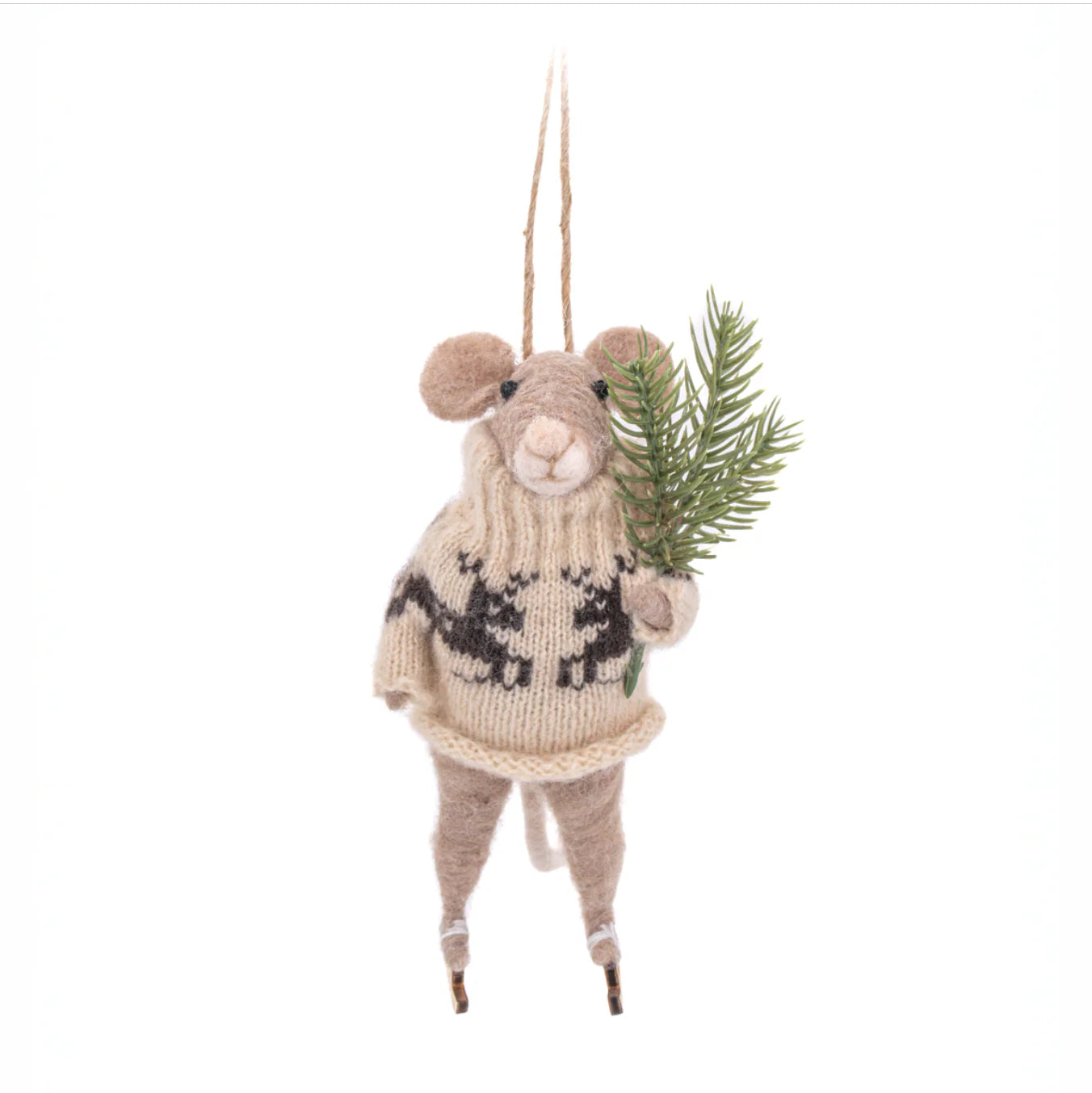 Sass and Belle | Ice skating Mouse Decoration