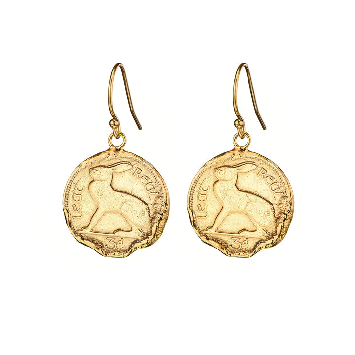 Loinnir Jewellery 3 Pence Coin Earrings