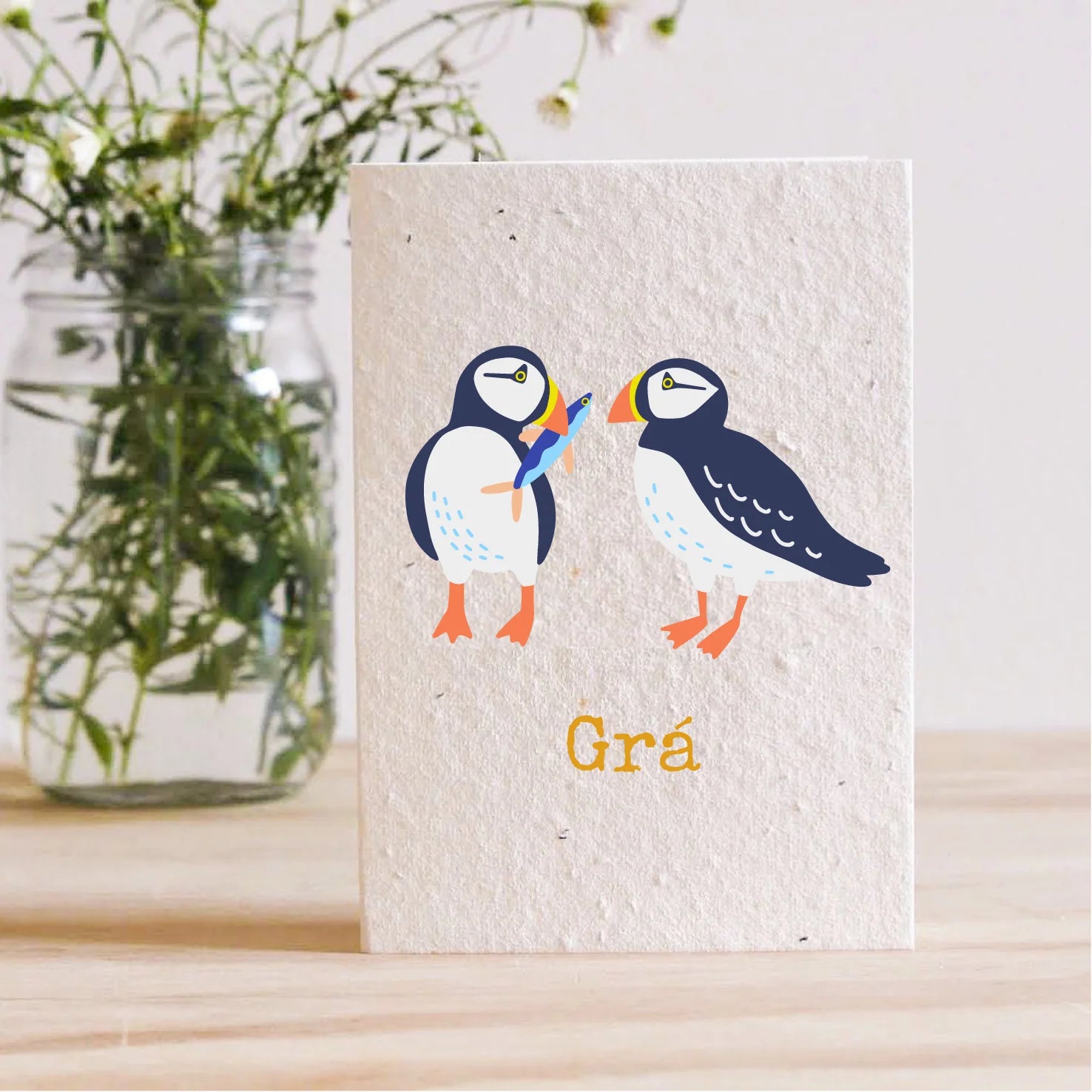 Grá - Puffin Card