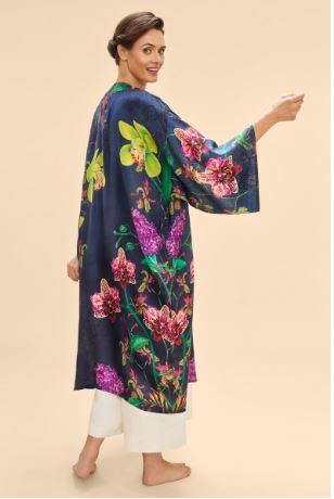 Powder Exotic Kimono Gown