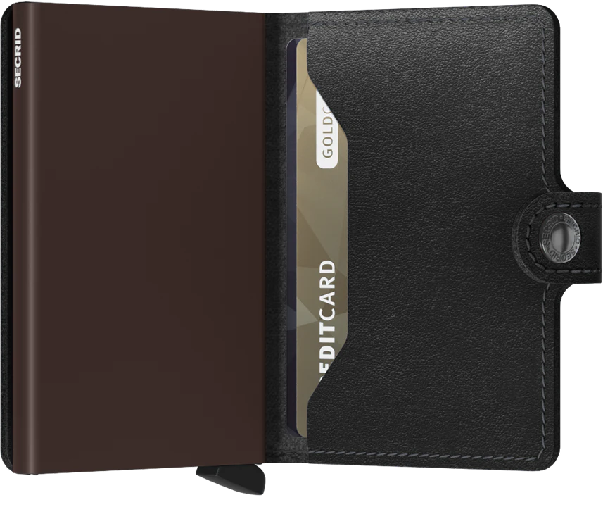 Secrid Miniwallet Original , Black/Brown