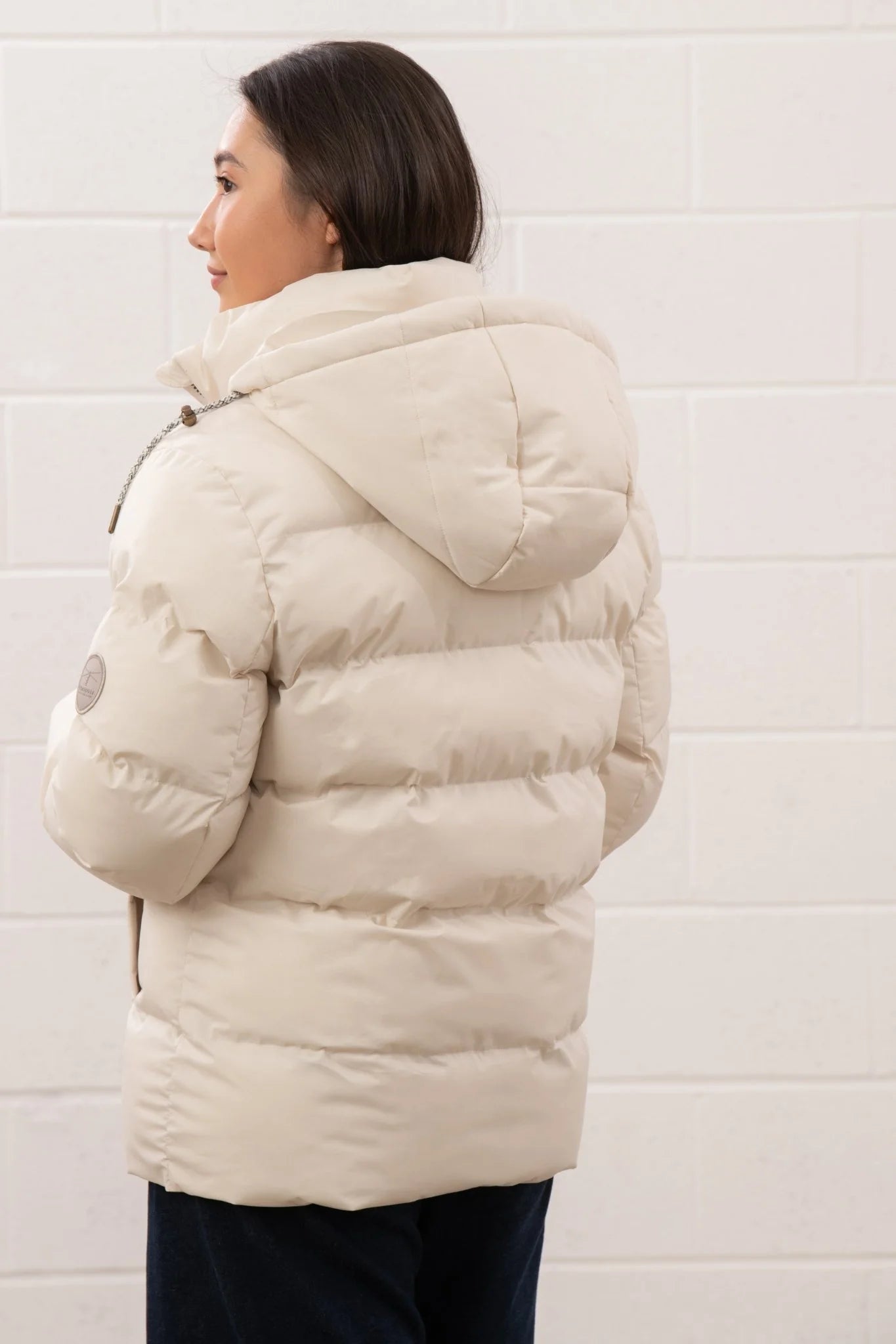 Lighthouse Margot Short Padded Jacket - Irish Cream & Sage