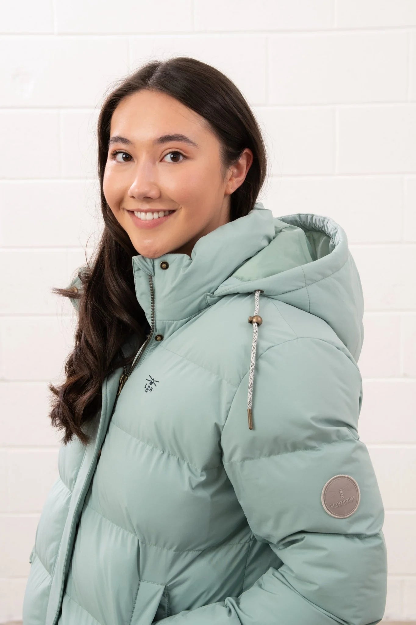 Lighthouse Margot Short Padded Jacket - Irish Cream & Sage