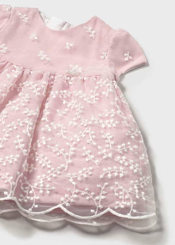 Mayoral Embroidered Tulle Dress
