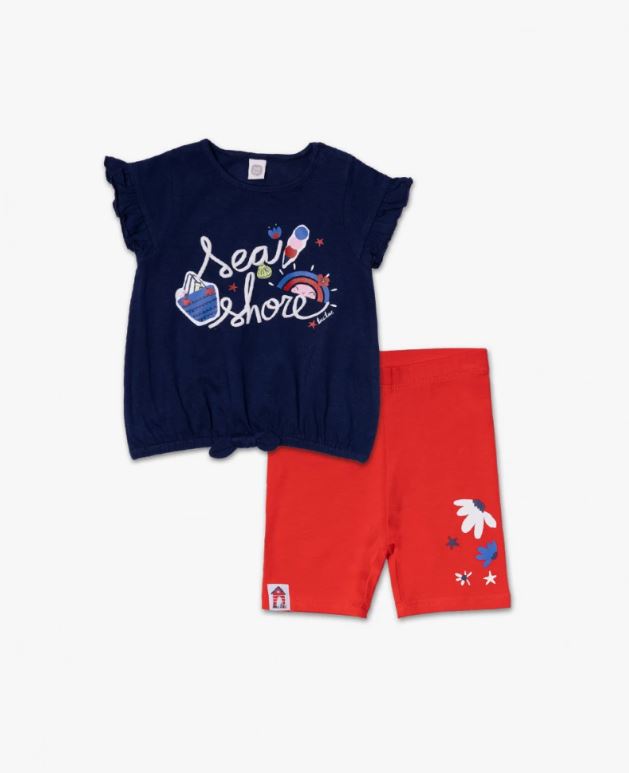 Tuc Tuc | Top & Shorts Set | Navy / Red
