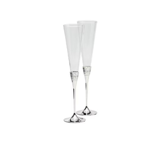 Vera Wang With Love Silver Toasting Flutes | Standun.com