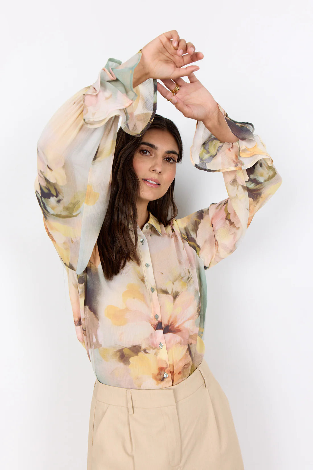 Soya Concept Carmen Floral Print Shirt