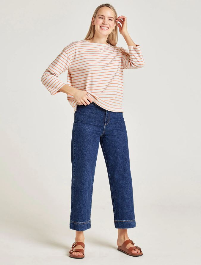 Thought | Breton Striped Top | Coral