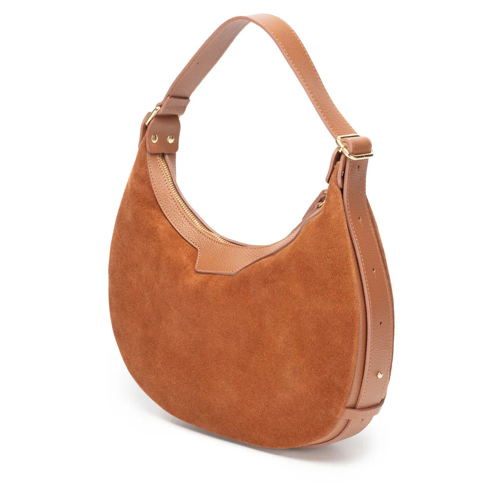 Elie Beaumont Suede Cresent Handbag