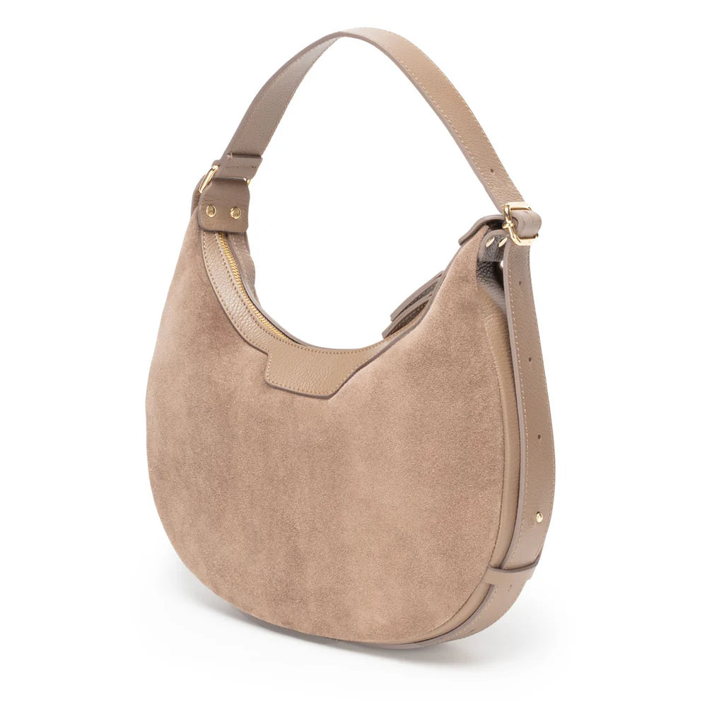 Elie Beaumont Suede Cresent Handbag
