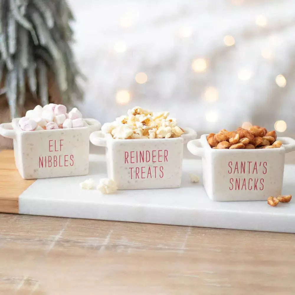 Set of 3 Christmas snack bowls