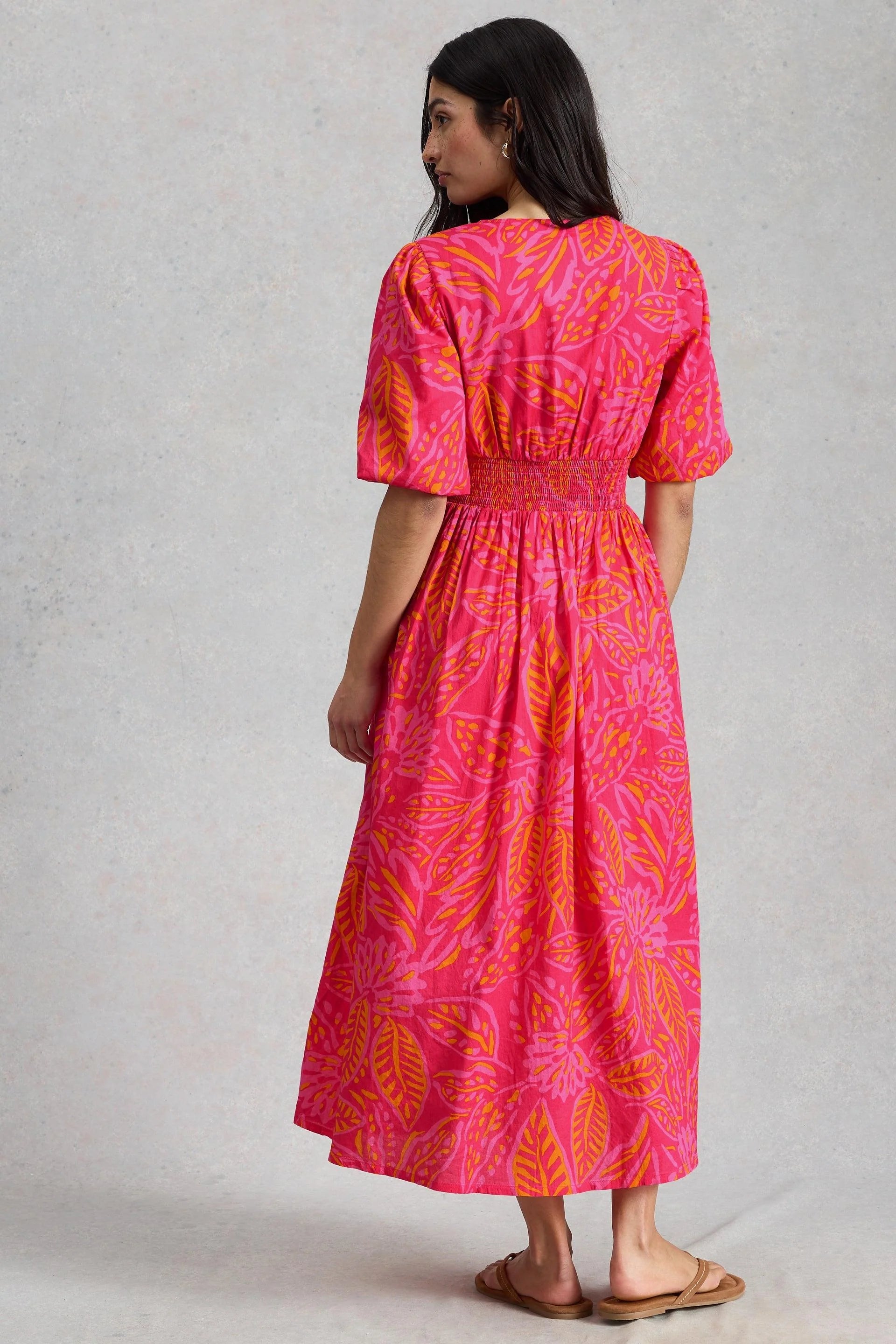 White Stuff Leela Midi Print Dress