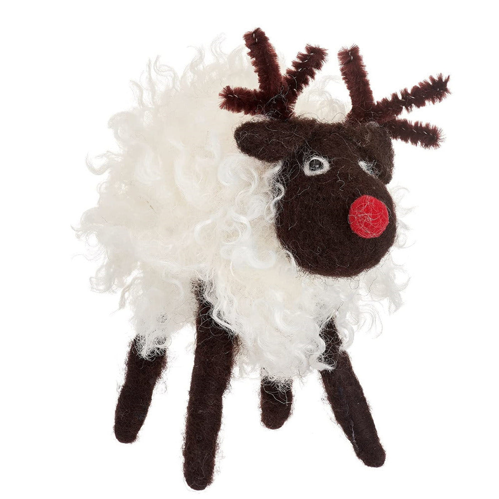 Sass and Belle | Rudi Red Nosed Sheep Decoration