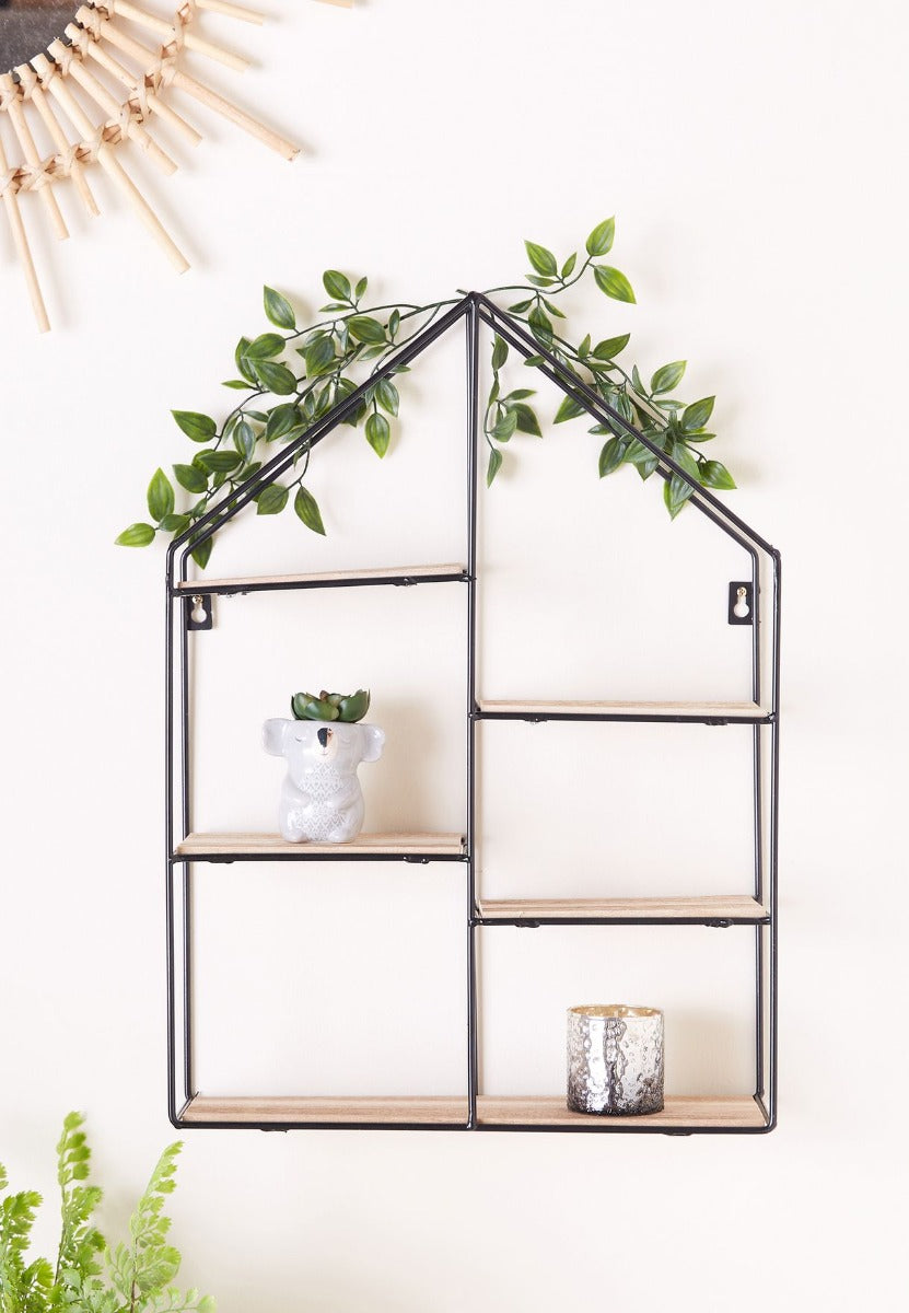 Sass And Belle | Large House Shelf - Black
