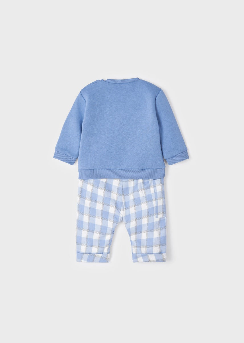 Mayoral | Check Trousers and Jumper Set -Blue/White