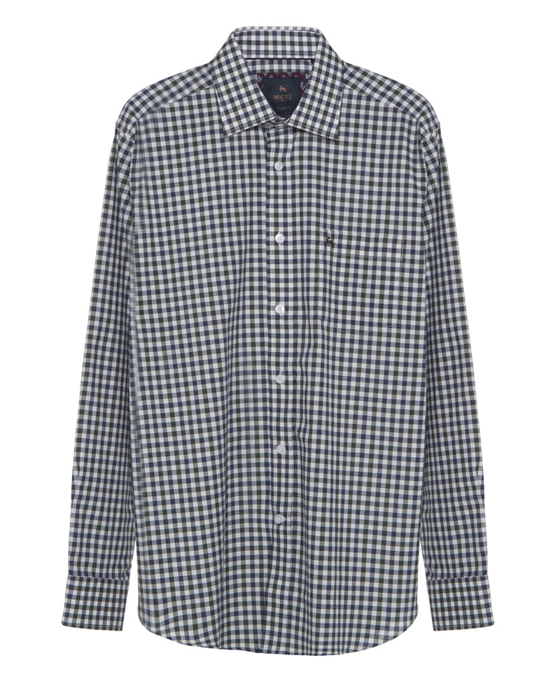 Magee | Tullagh Shirt -Green Gingham Check