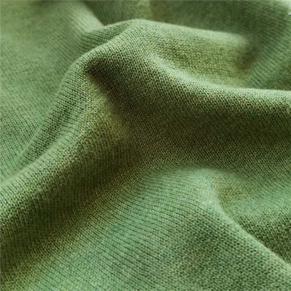 Magee | Carn Cotton V Neck Jumper- Green