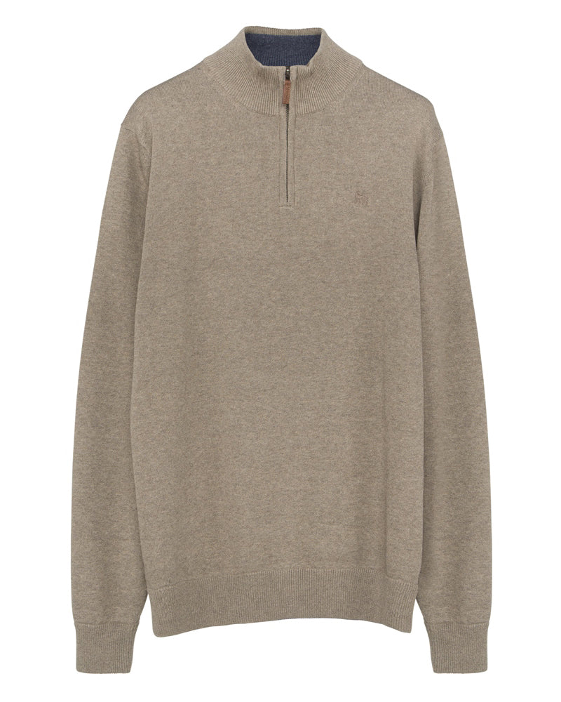 Magee | Valentia 1/4 Zip Sweater -Oatmeal