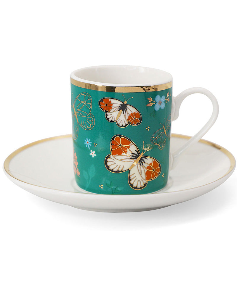 Tipperary Crystal | Butterfly Set Of Two Espresso Mugs