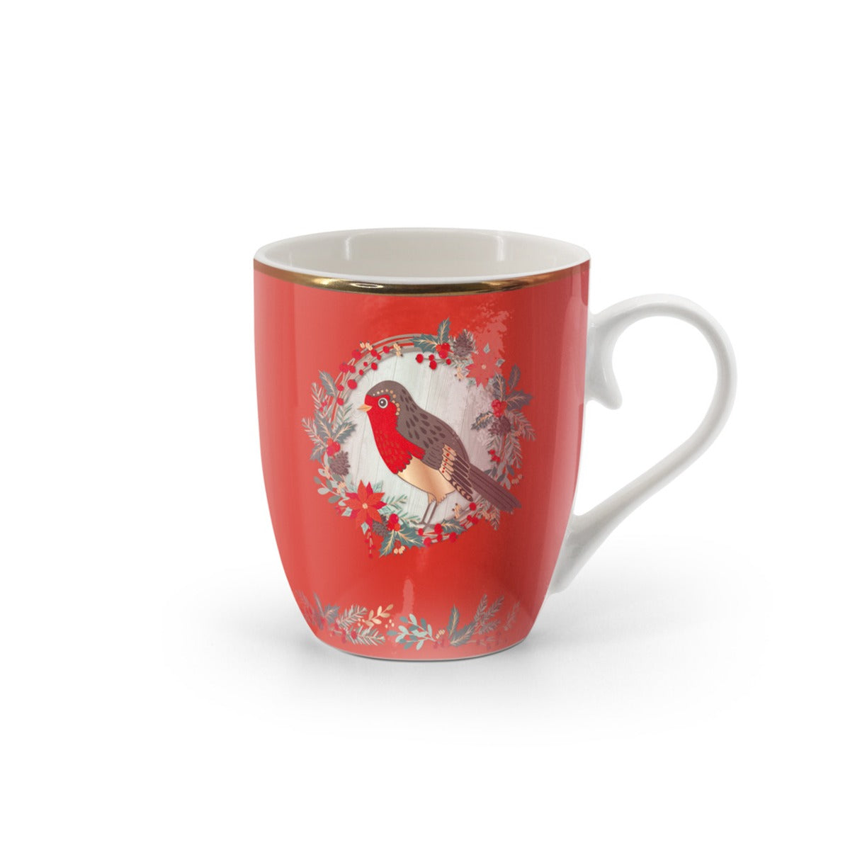 Tipperary Crystal | Single Christmas Mug - Christmas Robin