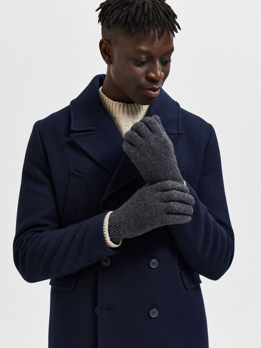 Selected Homme | Wool and Cashmere Gloves - Dark Grey