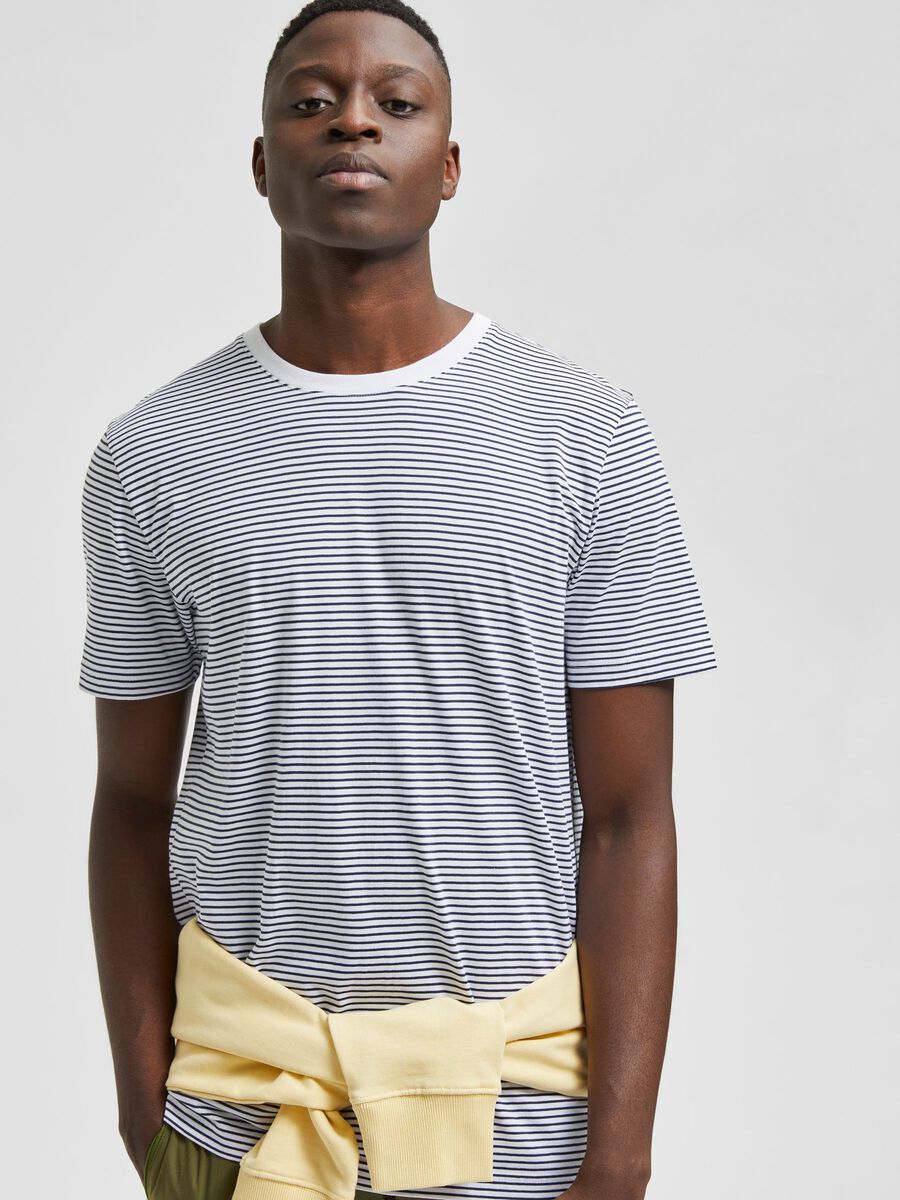 Selected Homme | Norman Stripe T-Shirt - Navy / White