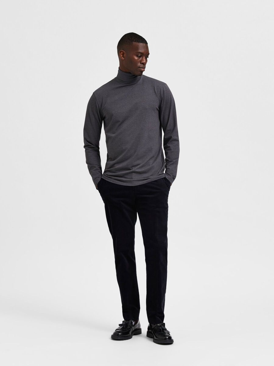 Selected Homme | Rory Roll Neck Sweater - Dark Grey