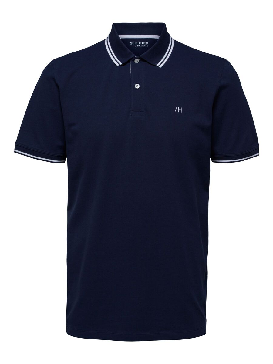 Selected Homme | Short Sleeved Polo Shirt -Navy
