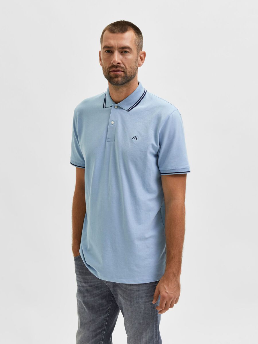 Selected Homme | Short Sleeved Polo Shirt -Skyway