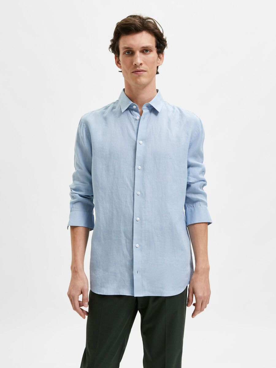 Selected Homme | Linen Shirt - Blue Fog