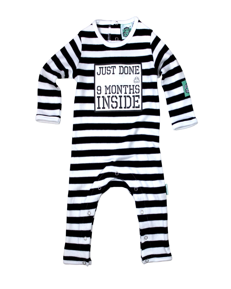 Lazy Baby | Just Done Nine Months Inside Baby Grow-One Size-0-6 Months